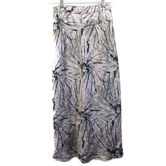 Free People Satin Tie Dye Maxi Skirt - Picture 6 of 6